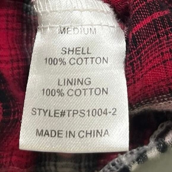 Quinn Men's Black White Gingham Checkered Long Sleeve Button Down Shirt Top Sz M - Picture 5 of 5